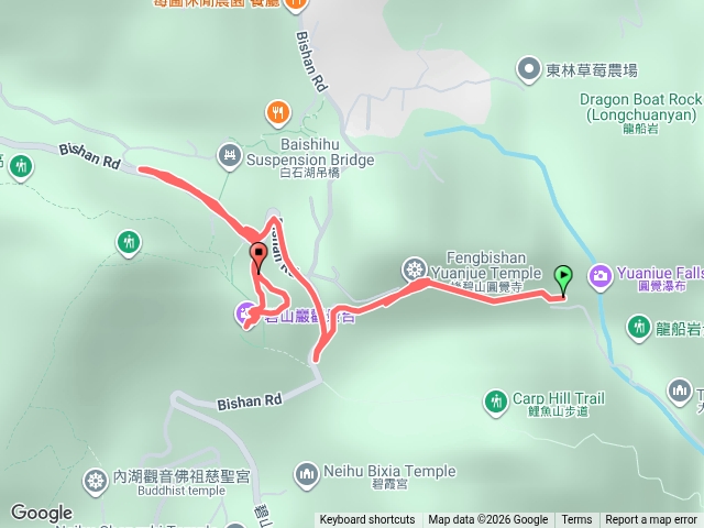 大溝溪溪畔步道到圓覺瀑布，在到碧山巖