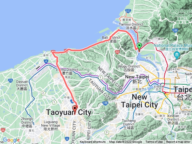 關渡到桃園火車站