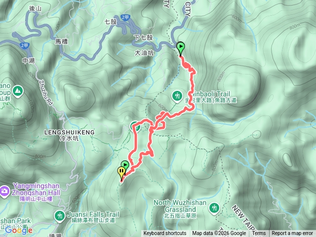 金包里大路、擎天崗、魚路古道、竹嵩山