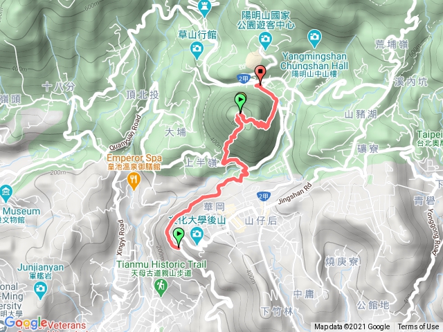 水管路到陽明山公車站