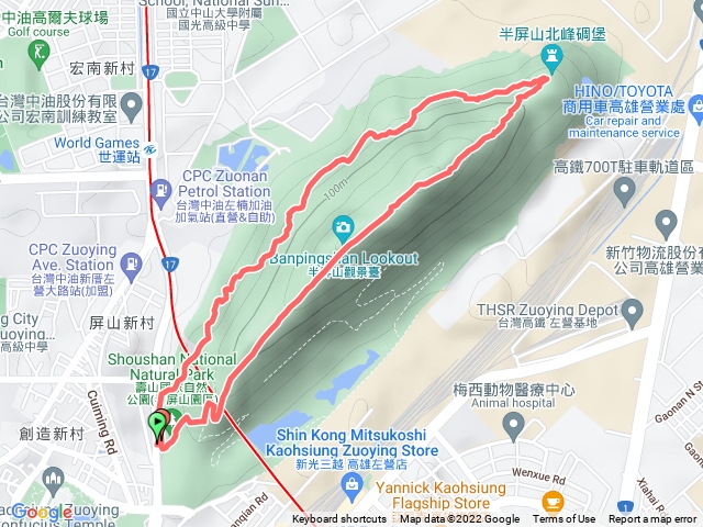 高雄半屏山北峰碉堡O型路線(高雄秘境路線)