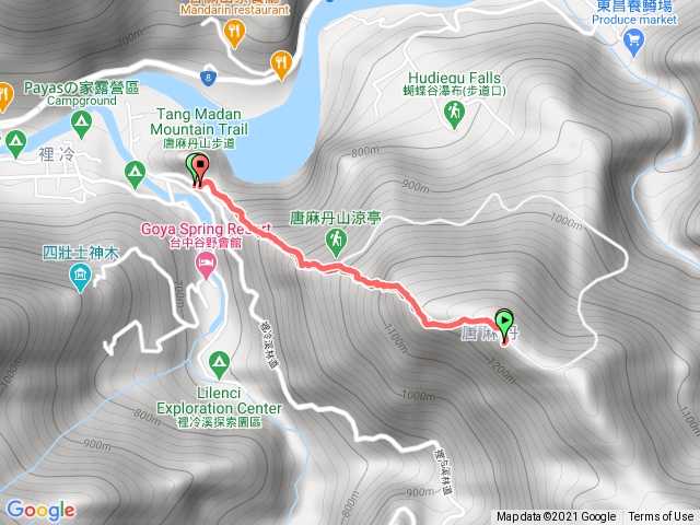 唐麻丹山登山口到三角點來回