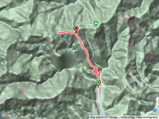 武陵山莊登山口-三叉營地-新達山屋-三叉營地