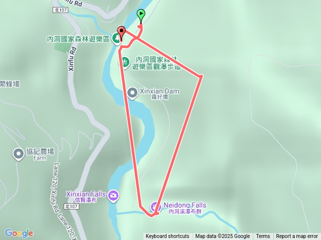 內洞國家森林遊樂區，觀瀑步道