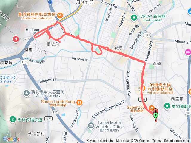龍安路至廻龍站