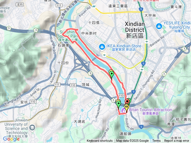 新店捷運-碧潭風景區-陽光運動公園O形