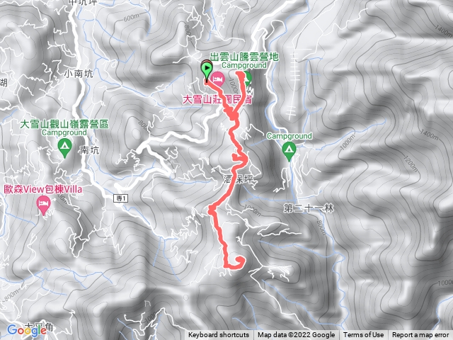 🔺台中/和平/出雲山➡️分桂林山➡️酒保坪山