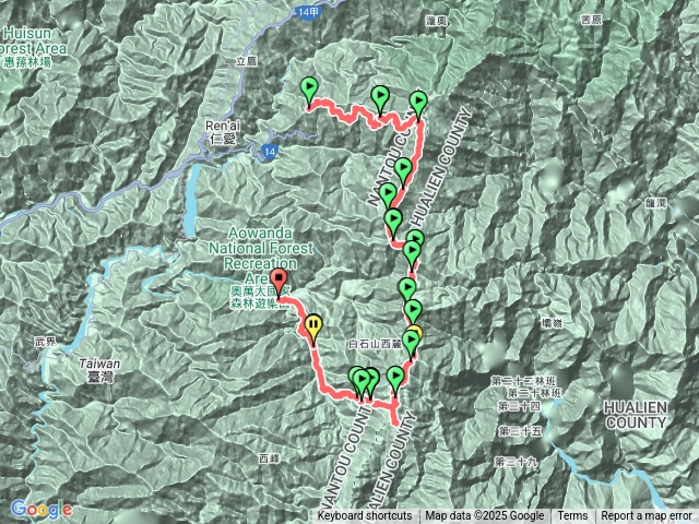 能高安東軍（楊柳颱風過後）路徑崩塌嚴重