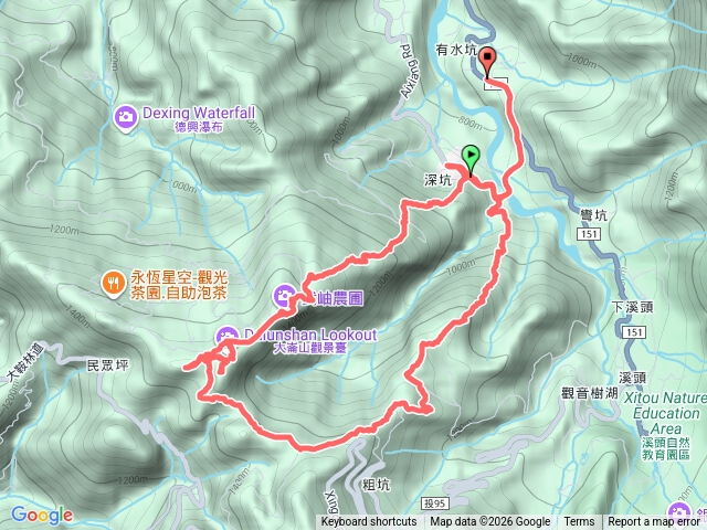 大崙山竹崙山章空崙山貓冬望山民眾平山