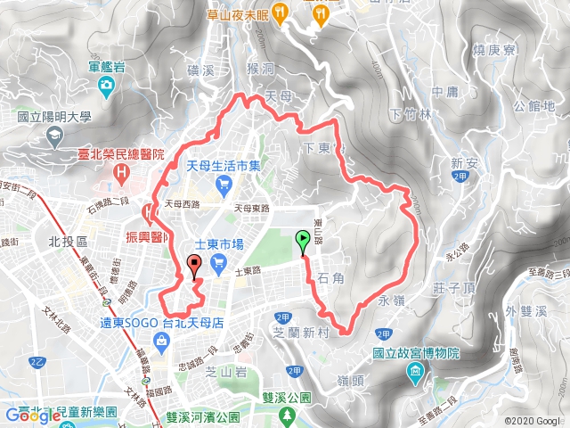 天母周邊山腰小徑