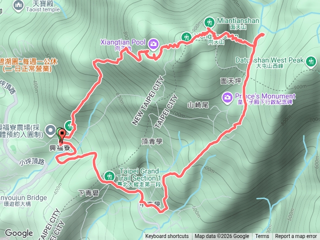 興福寮上向天池步道出清天宮預覽圖