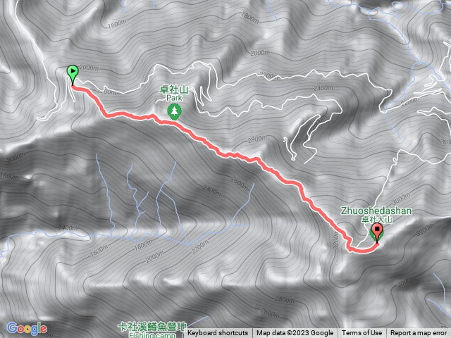 百岳 林道登山口>卓社大山 D2