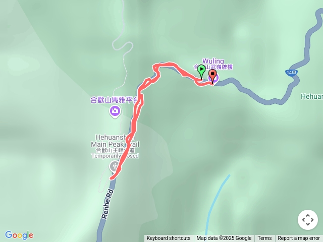 武嶺停車場合歡主峰登山口（113年1127因颱風封閉維修，至今未開放QQ）地震