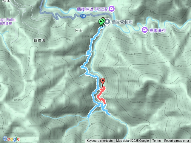 烏來西坑林道-阿玉溪露營-兩露點合併航跡