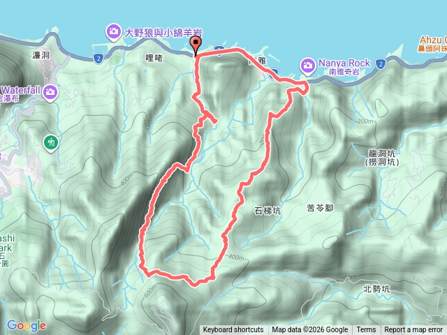 小錐麓古道--瀑布稜--金和舊道--石梯坑稜預覽圖