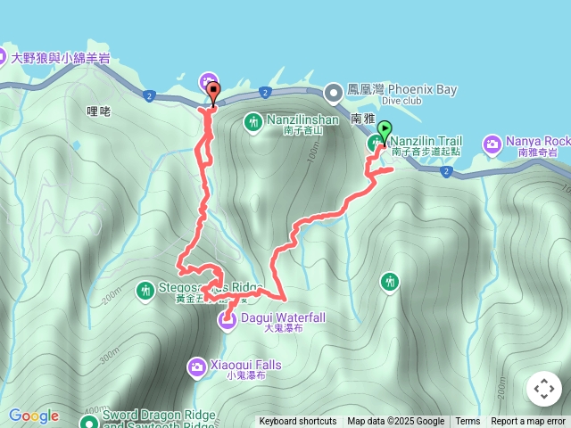 南子吝東南峰半屏溪瀑大岩壁小錐麓香巴拉隧道