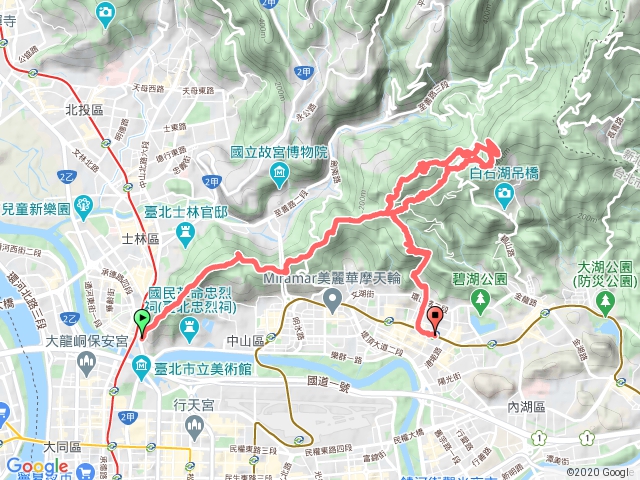 2020-05-31_劍潭山-文間山-大崙頭山-金面山縱走