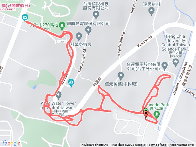 中科 東大公園➡️大肚山270高地➡️松鼠坡