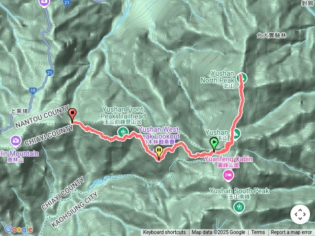 20250527～0518玉山北峰、北北峰