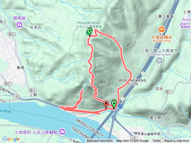 火炎山+北鞍古道+自然保留區（O型）預覽圖