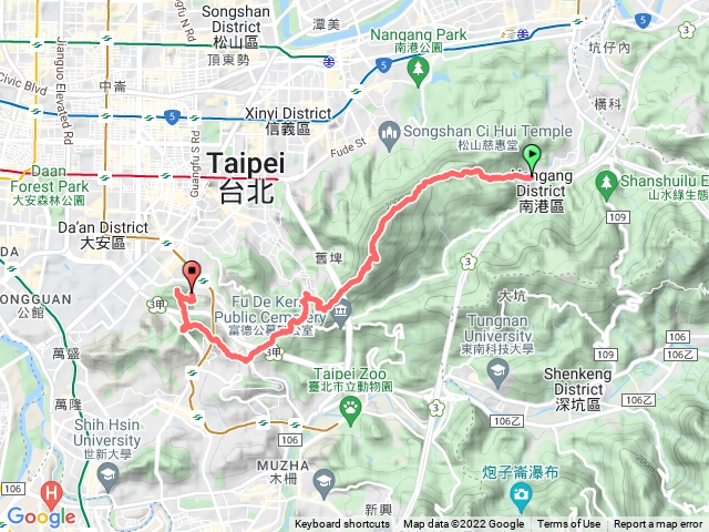 臺北大縱走第六段：中華科技大學至捷運麟光站