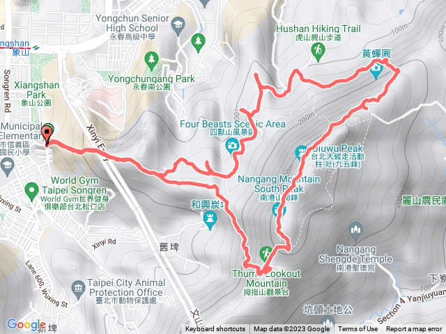 拇指山、九五峰、三獸山o繞