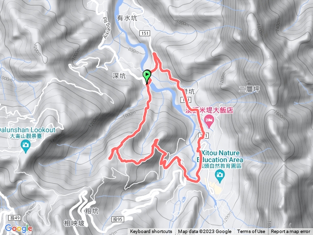 好呆庄夜登竹崙山、志騰山與溪頭山O行