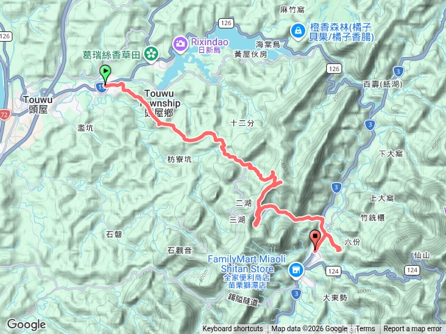 頭屋鄉至獅潭鄉