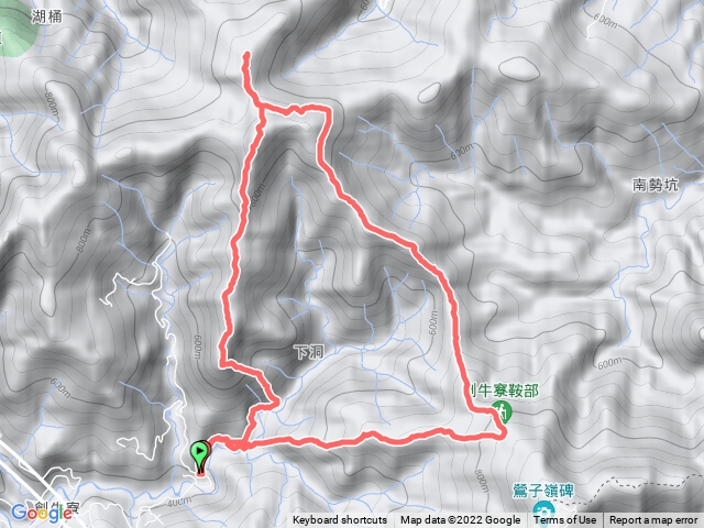 新北坪林尖山湖14號往返梳妝三山（梳妝頭山、梳粧頂山、梳粧樓山）、北宜古道、下洞山、刣牛寮鞍部、山稜O型