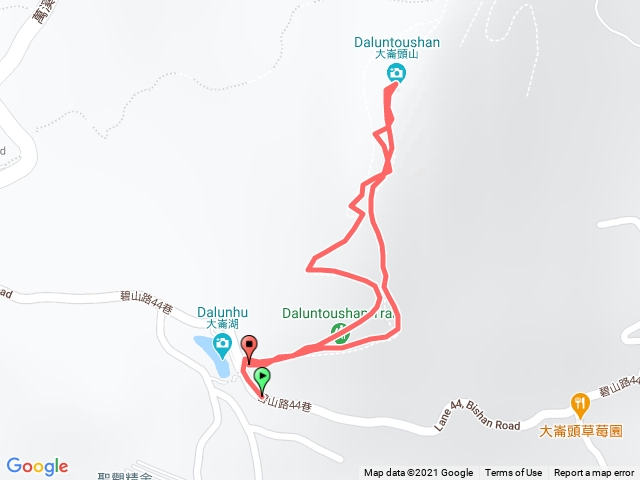 2021-03-01_3-大崙頭山(大崙湖路邊停車起登-下山走土路O型-再原路回)-標註停車處