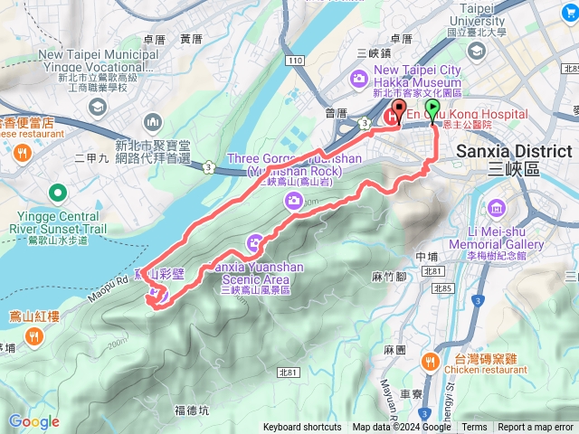 20241124三峽-台北天際線-三峽福德宮-鳶山大鐘-鳶山岩-福德坑山-鳶山彩壁-鳶山堰O型