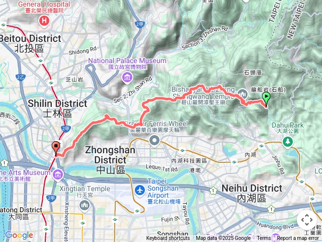 【任務一】2025臺北大縱走臺北大縱走第五段：捷運劍潭站至碧山巖（劍潭支線）202504072141