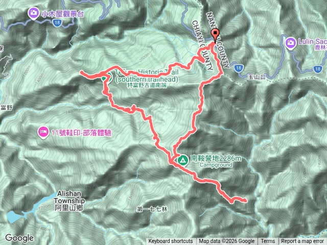 梯子扳山~拉拉喀斯神木~神秘谷瀑布~白雪村~北霞山~東水兒玉山(三角凸繞) 2026年6月21日預覽圖