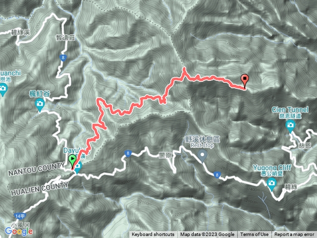 畢祿山登山口到鋸東山屋