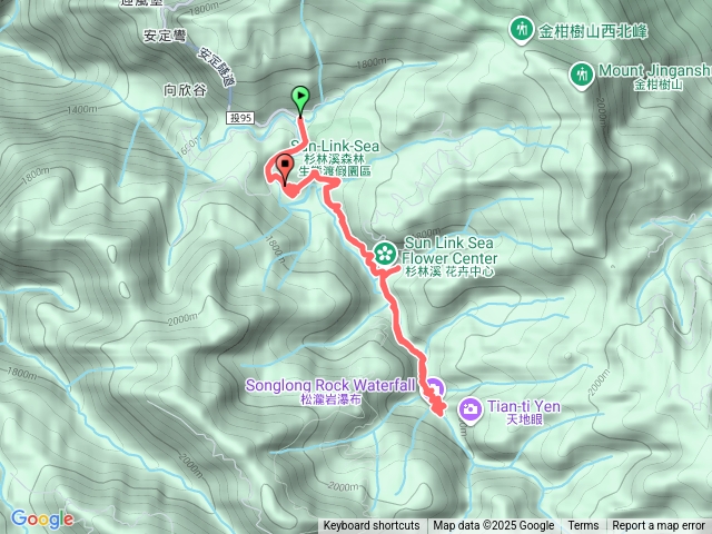 杉林溪雙松瀧岩瀑布行