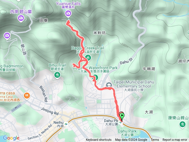 2024-10-01 圓覺瀑布步道健行─捷運大湖公園站→大溝溪園區→鱺魚山登山口→圓覺瀑布→新福本坑→捷運大湖公園站預覽圖