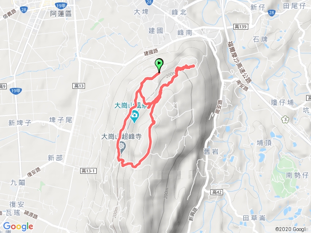 20191201大崗山（生態園區、磐龍峽谷、三角點、超峰寺）