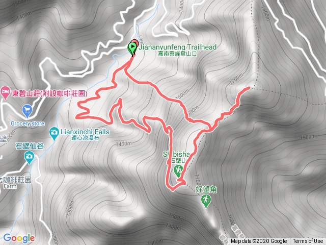 石壁山嘉南雲峰步道健走(南側步道下山產業道路回)