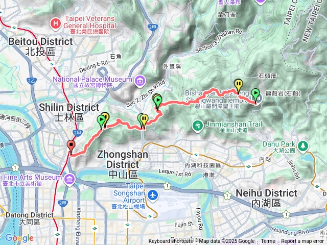 碧山巖到捷運劍潭站