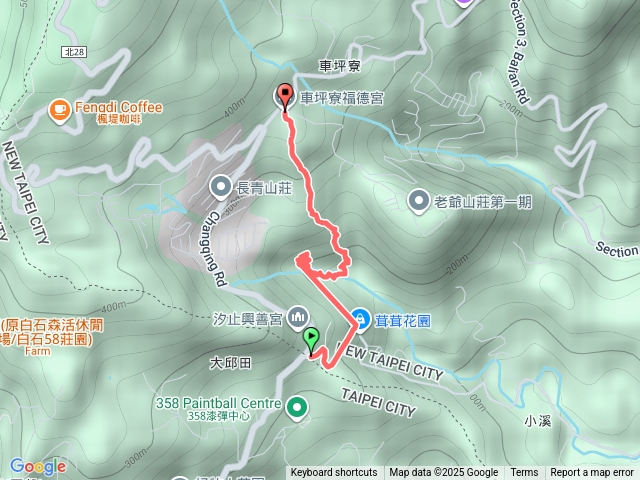 汐止小溪瀑布、車坪寮土地公