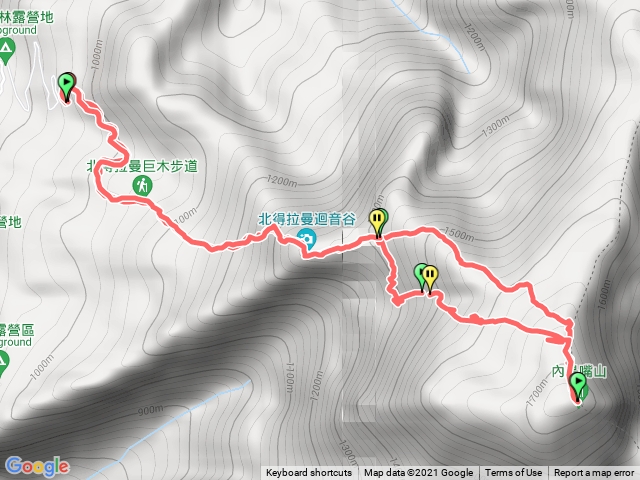 北得拉曼、內嘴鳥山O型縱走