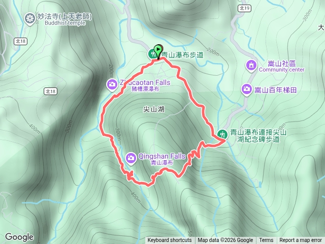 青山瀑布+尖山湖步道預覽圖