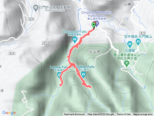 青山、老梅瀑布步道