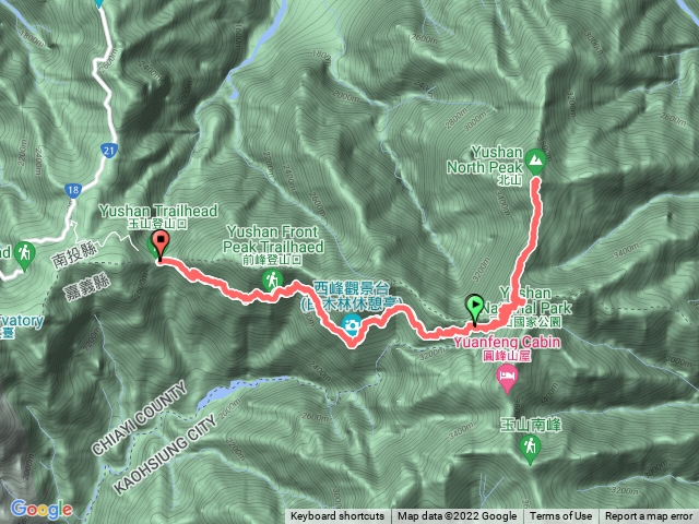 玉山主北(登山口開始)