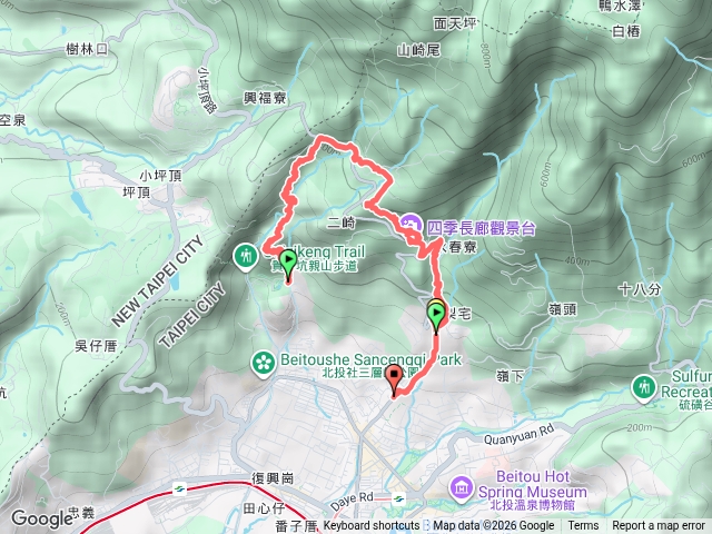 貴子坑，四季長廊，永春寮步道預覽圖