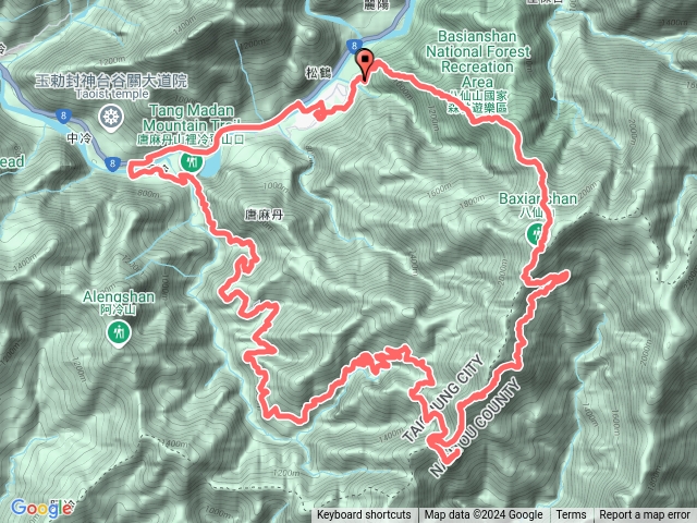 裡冷林道上八仙山下松鶴O型預覽圖