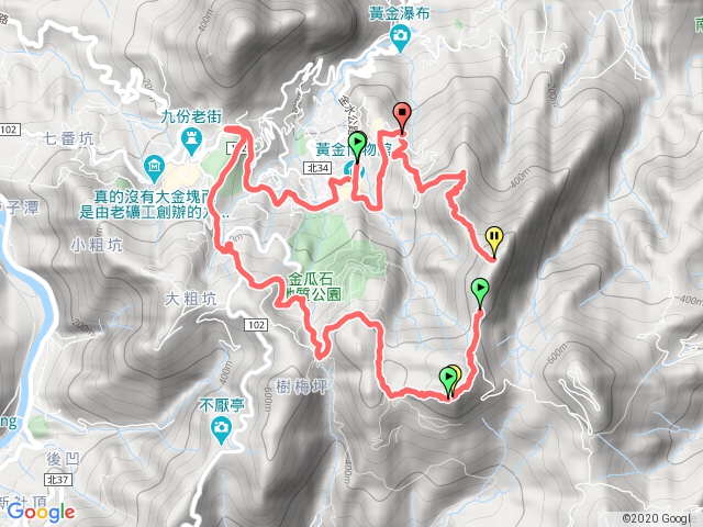 無耳茶壺～半屏山～燦光寮山～百二坎步道～樹梅坪古道～黃金博物館～勸濟堂