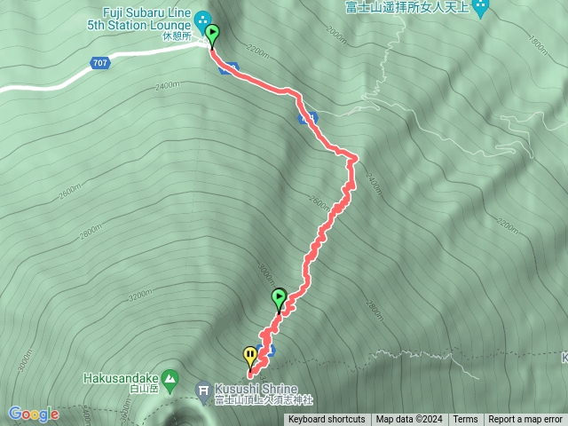 富士山吉田路線去程