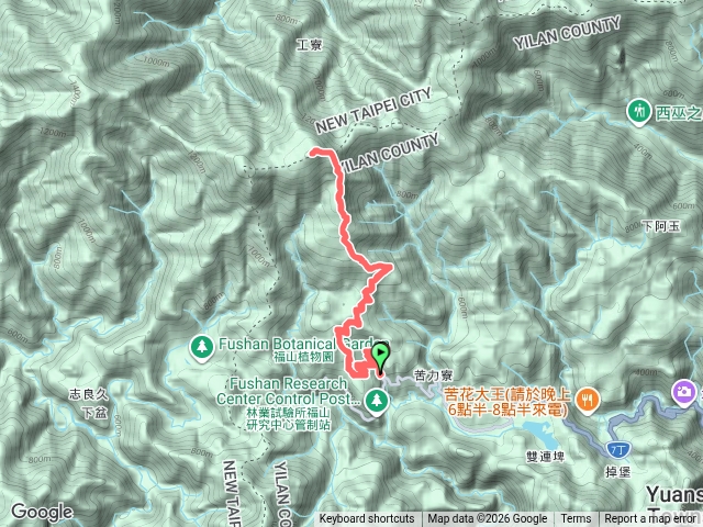 阿玉山登山步道，閘門管制口，阿玉山林道，鐵橋，阿玉山登山口，東西阿玉山叉路，阿玉山預覽圖