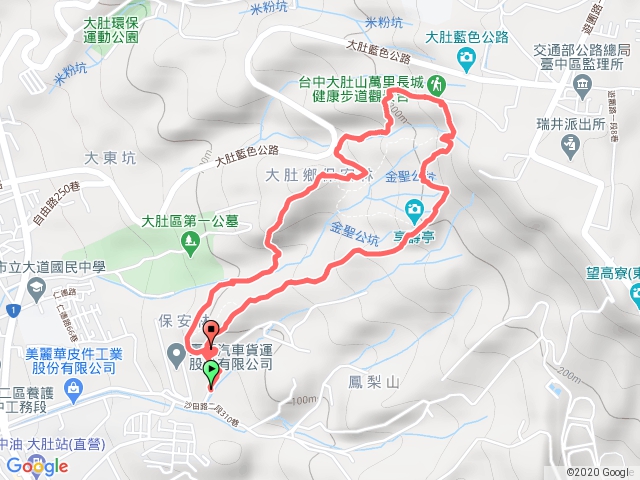 台中大肚萬里長城+旗開得勝步道O型20190608